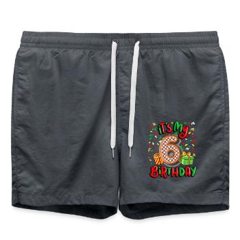 It's my 6th birthday Christmas present 6. - Swim Trunks - anthracite - Front - AI Model Male 185 light (185cm)