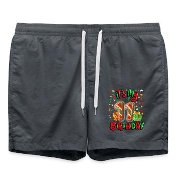 It's my 11th birthday Christmas present 11. - Swim Trunks - anthracite - Front - AI Model Male 185 light (185cm)