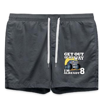 Sortez de mon chemin je suis déjà 8 camion 8. - Short de bain - charbon - Devant - AI Model Male 185 light (185cm)