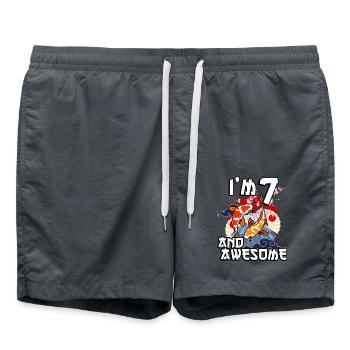 J’ai 7 ans et super carpe japonaise koi - Short de bain - charbon - Devant - AI Model Male 185 light (185cm)