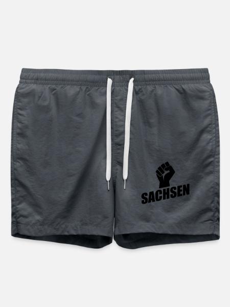 Sachsen Faust logo - Badeshorts - Anthrazit