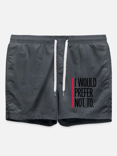 I prefer not to - Swim Trunks - anthracite