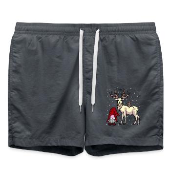 Nikolaus Xmas Weihnachten Fantasy Christmas Kind - Badeshorts - Anthrazit - Vorne - AI Model Male 185 light (185cm)