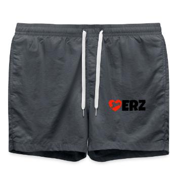 Erzgebirge Liebe Herz Haamit - Badeshorts - Anthrazit - Vorne - AI Model Male 185 light (185cm)