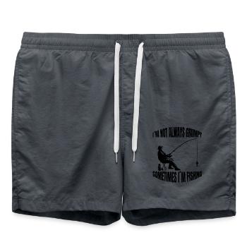 Fishing Fish hooks Fishing Fishing Fishing Fishing - Swim Trunks - anthracite - Front - AI Model Male 185 light (185cm)