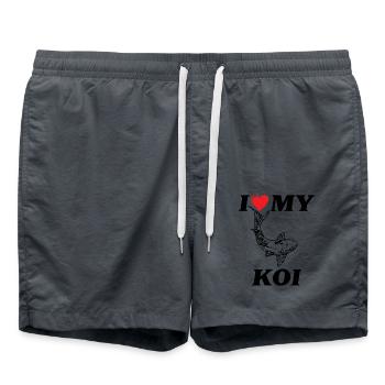 J’adore ma carpe Koi - Short de bain - charbon - Devant - AI Model Male 185 light (185cm)