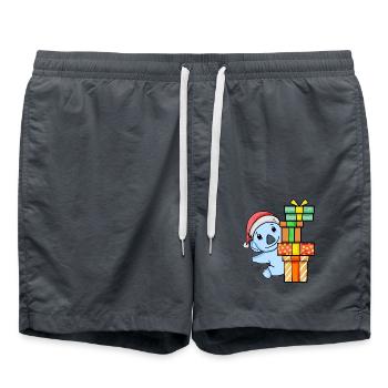 Koala de Noël avec cadeaux - Short de bain - charbon - Devant - AI Model Male 185 light (185cm)