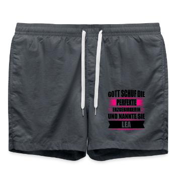 Erzgebirge Frau Namen Sachsen Lea - Badeshorts - Anthrazit - Vorne - AI Model Male 185 light (185cm)