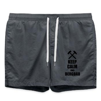 Erzgebirge Bergbau - Badeshorts - Anthrazit - Vorne - AI Model Male 185 light (185cm)