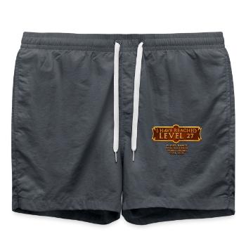I have reached level 27 rpg online gaming - Swim Trunks - anthracite - Front - AI Model Male 185 light (185cm)