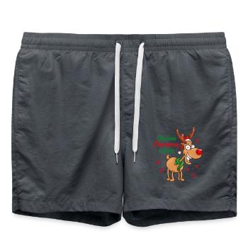 Christmas is here Reindeer Christmas is here - Swim Trunks - anthracite - Front - AI Model Male 185 light (185cm)