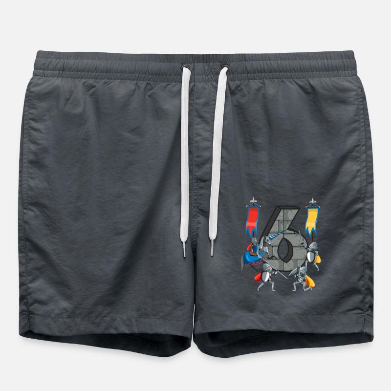 Medieval Knights Medieval History - Swim Trunks - anthracite