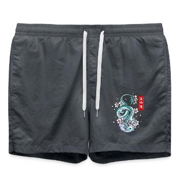 Japanischer Erddrache Elementarer Mythos - Badeshorts - Anthrazit - Vorne - AI Model Male 185 light (185cm)