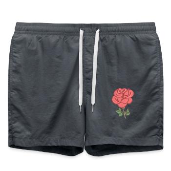 Rose Red Rose Hand-drawn - Swim Trunks - anthracite - Front - AI Model Male 185 light (185cm)