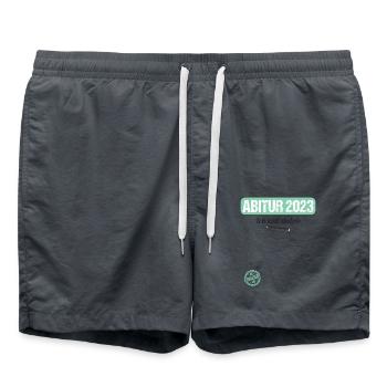 Abitur Gymnasium Damen und Herren Abi 2023 - Badeshorts - Anthrazit - Vorne - AI Model Male 185 light (185cm)
