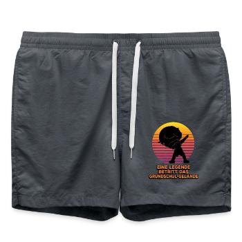 Eine Legende Betritt Das Grundschule-gelände - Badeshorts - Anthrazit - Vorne - AI Model Male 185 light (185cm)