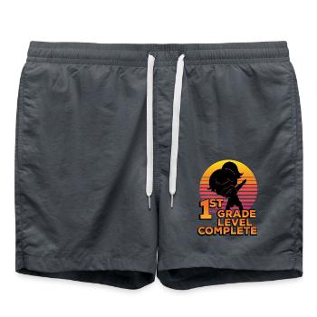1. Klasse Level Komplette Silhouette Tupfende - Badeshorts - Anthrazit - Vorne - AI Model Male 185 light (185cm)