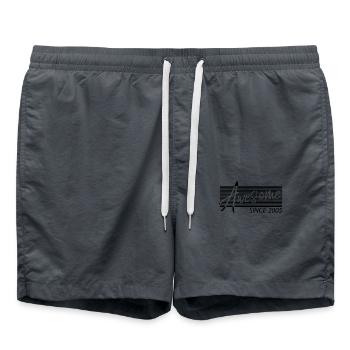 Awesome seit 2005 Geburtstag Sprüche Retro - Badeshorts - Anthrazit - Vorne - AI Model Male 185 light (185cm)