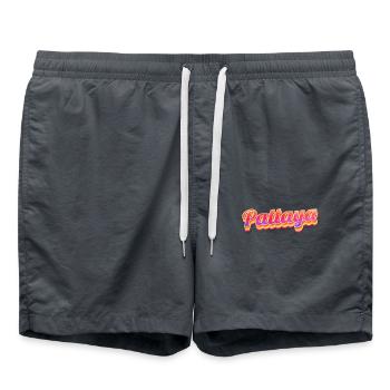 Vintage Thaïlande Holiday Asia Thai Pattaya - Short de bain - charbon - Devant - AI Model Male 185 light (185cm)