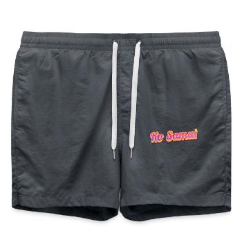 Vintage Thailand Holiday Asia Thai Ko Samui - Swim Trunks - anthracite - Front - AI Model Male 185 light (185cm)