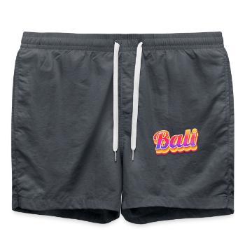 Vintage Indonesien Urlaubsreise Asien Bali - Badeshorts - Anthrazit - Vorne - AI Model Male 185 light (185cm)