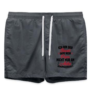 Je suis la preuve que papa ne se soucie pas seulement des voitures - Short de bain - charbon - Devant - AI Model Male 185 light (185cm)