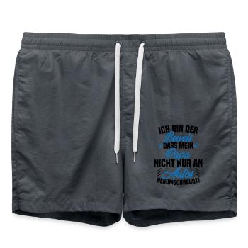 Je suis la preuve que papa ne se soucie pas seulement des voitures - Short de bain - charbon - Devant - AI Model Male 185 light (185cm)