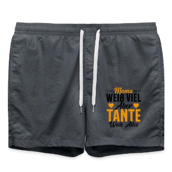 Mom a lot but aunt everything - Swim Trunks - anthracite - Front - AI Model Male 185 light (185cm)