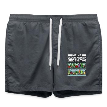Meine Glücksmedizin Jeden Tag Vegetable Foodie - Badeshorts - Anthrazit - Vorne - AI Model Male 185 light (185cm)