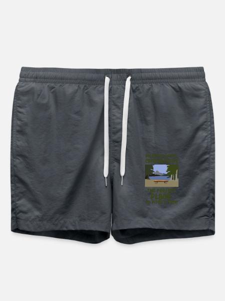 Camping slogan camping - Swim Trunks - anthracite