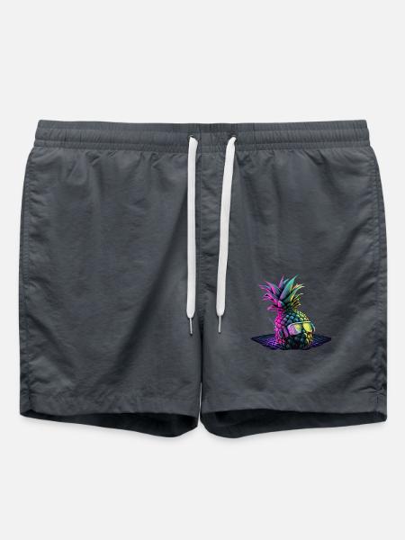 EDM Music Rave Festival Pineapple Techno - Swim Trunks - anthracite