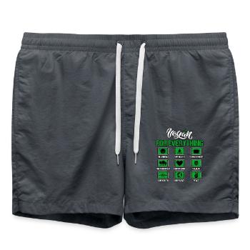 Vegan for everything - Badeshorts - Anthrazit - Vorne - AI Model Male 185 light (185cm)