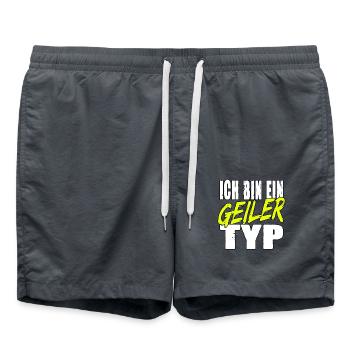 Ich bin ein geiler Typ für Leute mit Humor - Badeshorts - Anthrazit - Vorne - AI Model Male 185 light (185cm)