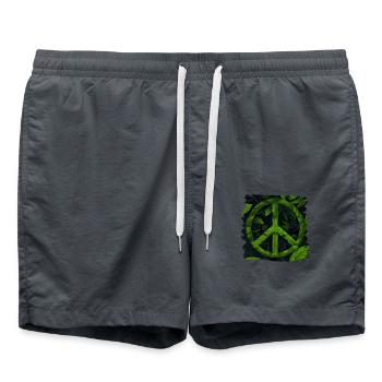 Hippie Festival Love Vintage Peace Sign - Short de bain - charbon - Devant - AI Model Male 185 light (185cm)