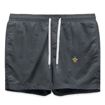 Ananas sportif avec haltères - Short de bain - charbon - Devant - AI Model Male 185 light (185cm)