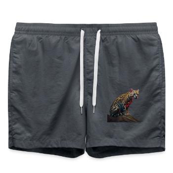 just a boy girl who loves Ocelots Ocelot ocelot ocelot - Swim Trunks - anthracite - Front - AI Model Male 185 light (185cm)