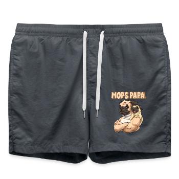 Bester Papa der Welt Vatertag Vater Mops für - Badeshorts - Anthrazit - Vorne - AI Model Male 185 light (185cm)
