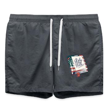 Sainte Bible Croyance religieuse chrétienne en - Short de bain - charbon - Devant - AI Model Male 185 light (185cm)
