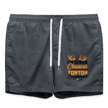 Un super chasseur donne un tonton exceptionnel - Short de bain - charbon - Devant - AI Model Male 185 light (185cm)