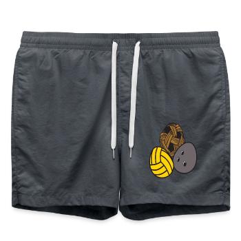 Sports Water-polo Athletic Bowling Ball Oeufs de Pâques - Short de bain - charbon - Devant - AI Model Male 185 light (185cm)