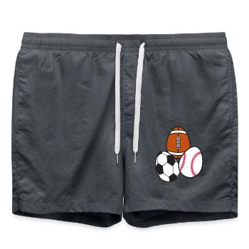 American Football Fußball Sport Baseball - Swim Trunks - anthracite - Front - AI Model Male 185 light (185cm)