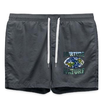 Nurture Nature Promoting Environmental Awareness - Swim Trunks - anthracite - Front - AI Model Male 185 light (185cm)