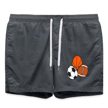 American Football Sport Soccer Basketball - Swim Trunks - anthracite - Front - AI Model Male 185 light (185cm)