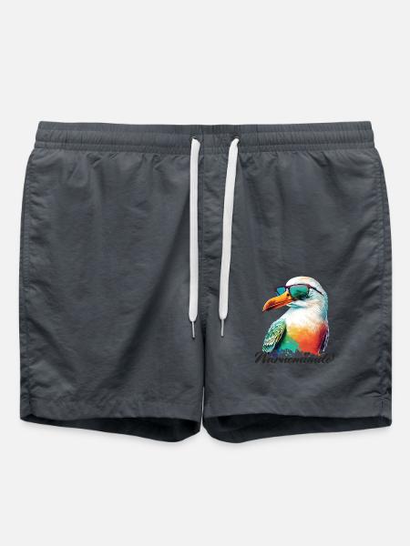 Warnemünde ferie cool måge med solbriller - Badeshorts - charcoal