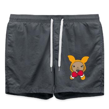 Kangourou Boxeur Martial Athlète Sparring Sport Boxe - Short de bain - charbon - Devant - AI Model Male 185 light (185cm)