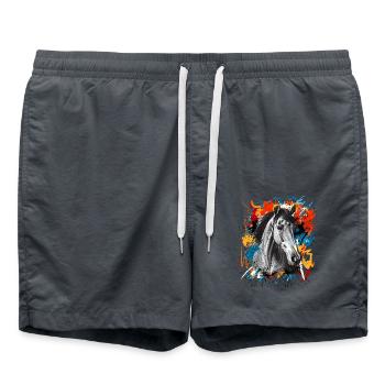 Cheval - Short de bain - charbon - Devant - AI Model Male 185 light (185cm)