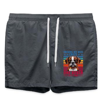 Driving my Wife crazy one Boxer at a time - Badeshorts - Anthrazit - Vorne - AI Model Male 185 light (185cm)
