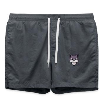 sucre, sucré, kawaii, raffiné, sucre glace, litière - Short de bain - charbon - Devant - AI Model Male 185 light (185cm)