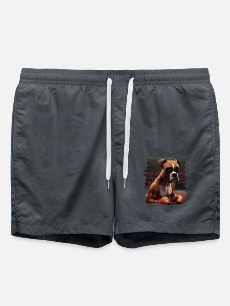 Boxer Dog Owner Dog Dogs Dog Breed Boxer - Swim Trunks - anthracite