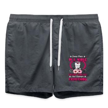 De temps en temps, un chien entre dans votre vie - Short de bain - charbon - Devant - AI Model Male 185 light (185cm)